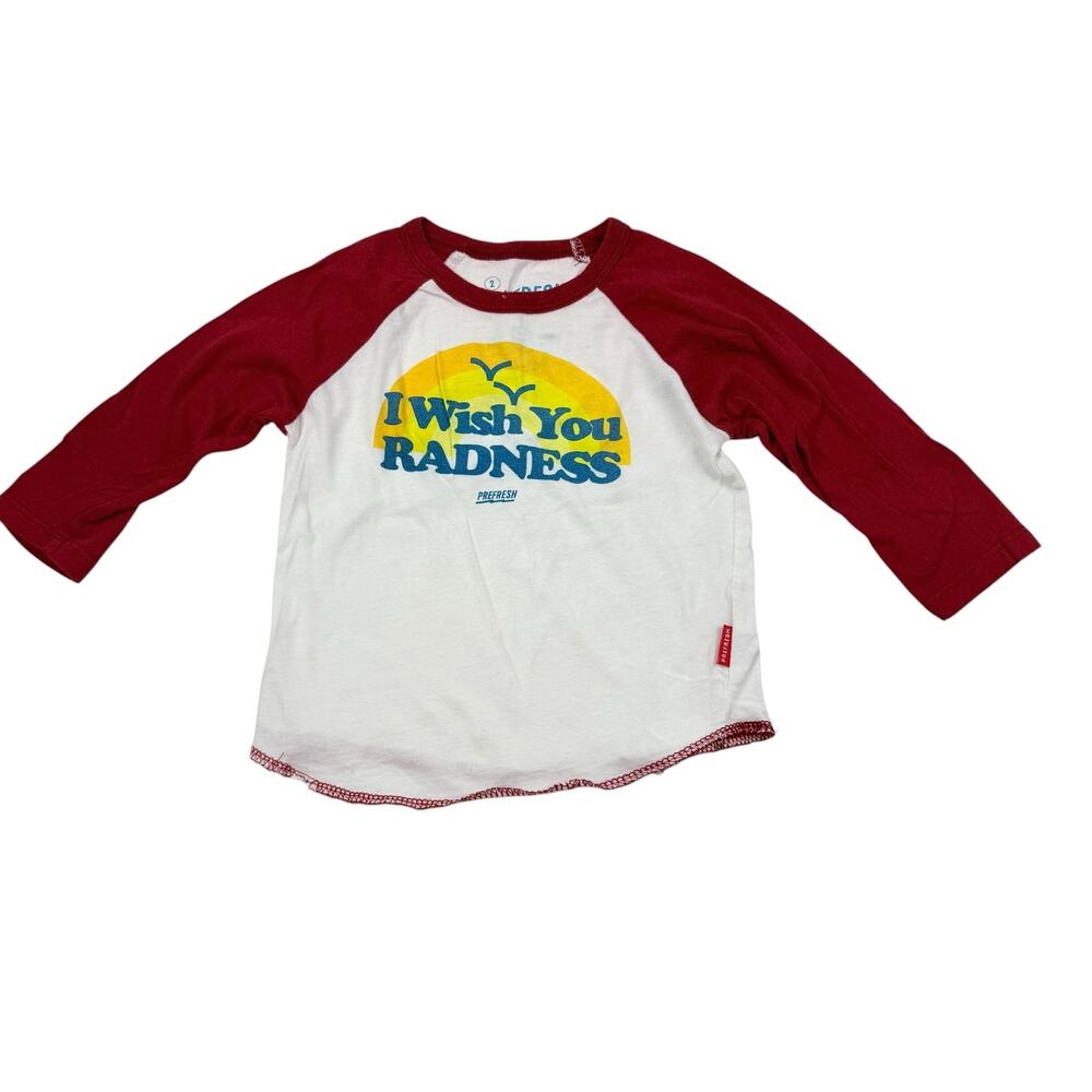 Prefresh I Wish You Radness Raglan Tee, Size 2